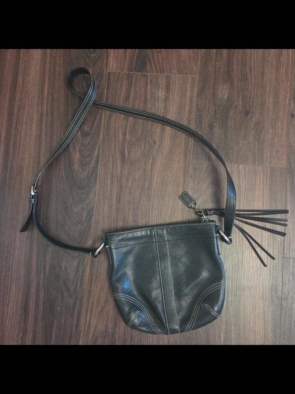 Coach Y2K Black Leather Soho Crossbody Bag with